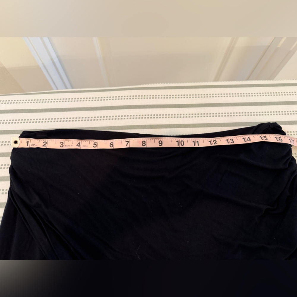 CAbi Black Ruched Faux Wrap Maxi Skirt - Picture 9 of 10